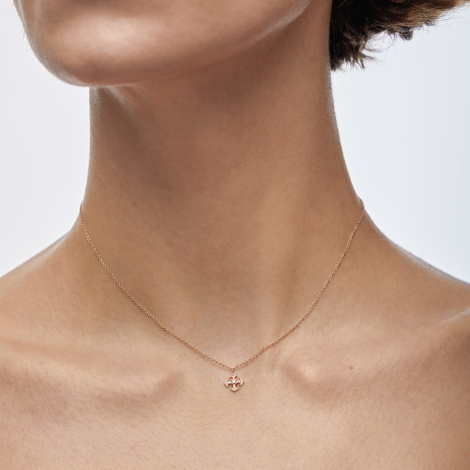 Pinta Necklace Diamond Pink Gold Mellerio
