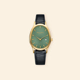 M Cut Watch - Yellow gold with Green Dial