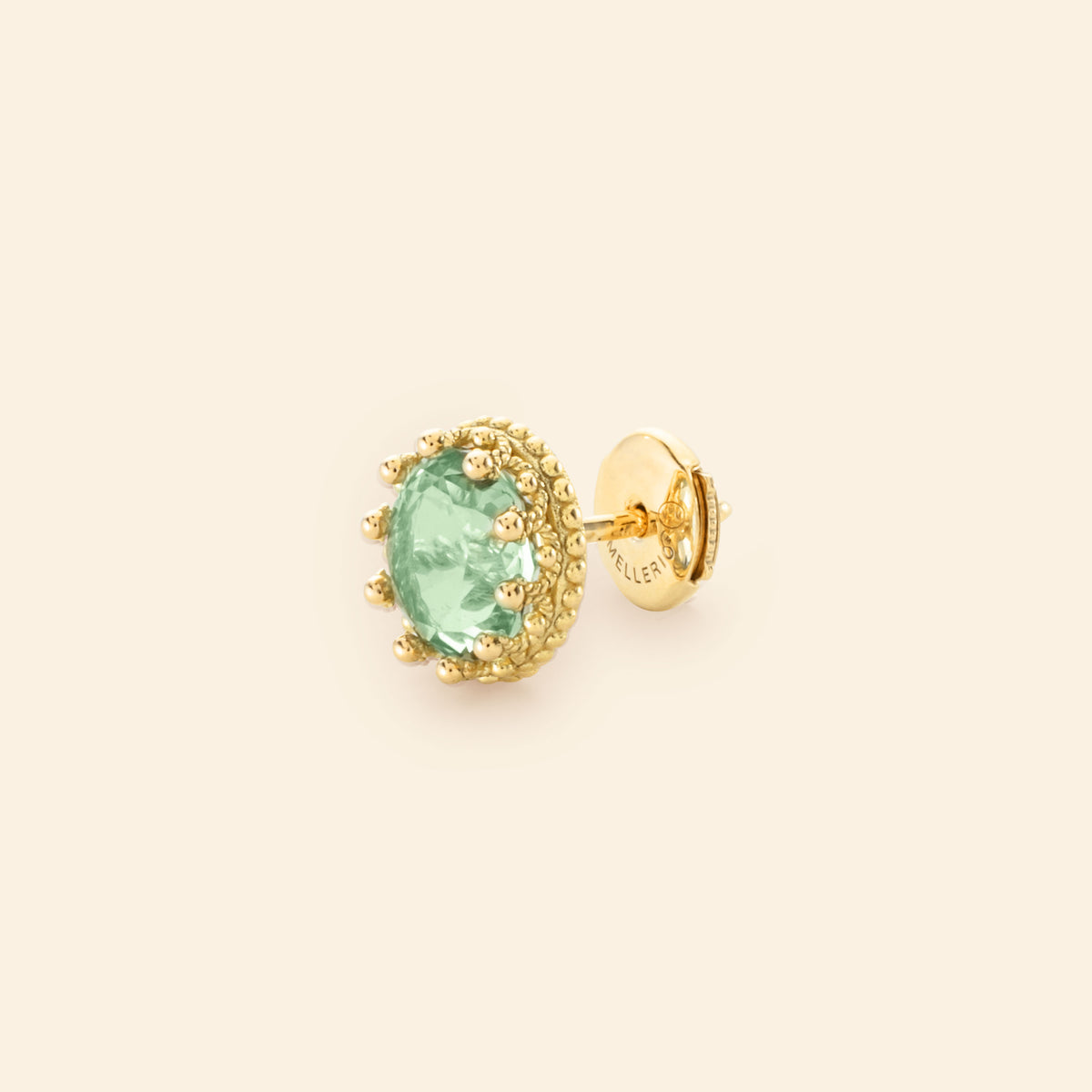 Pierreries Stud Prasiolite