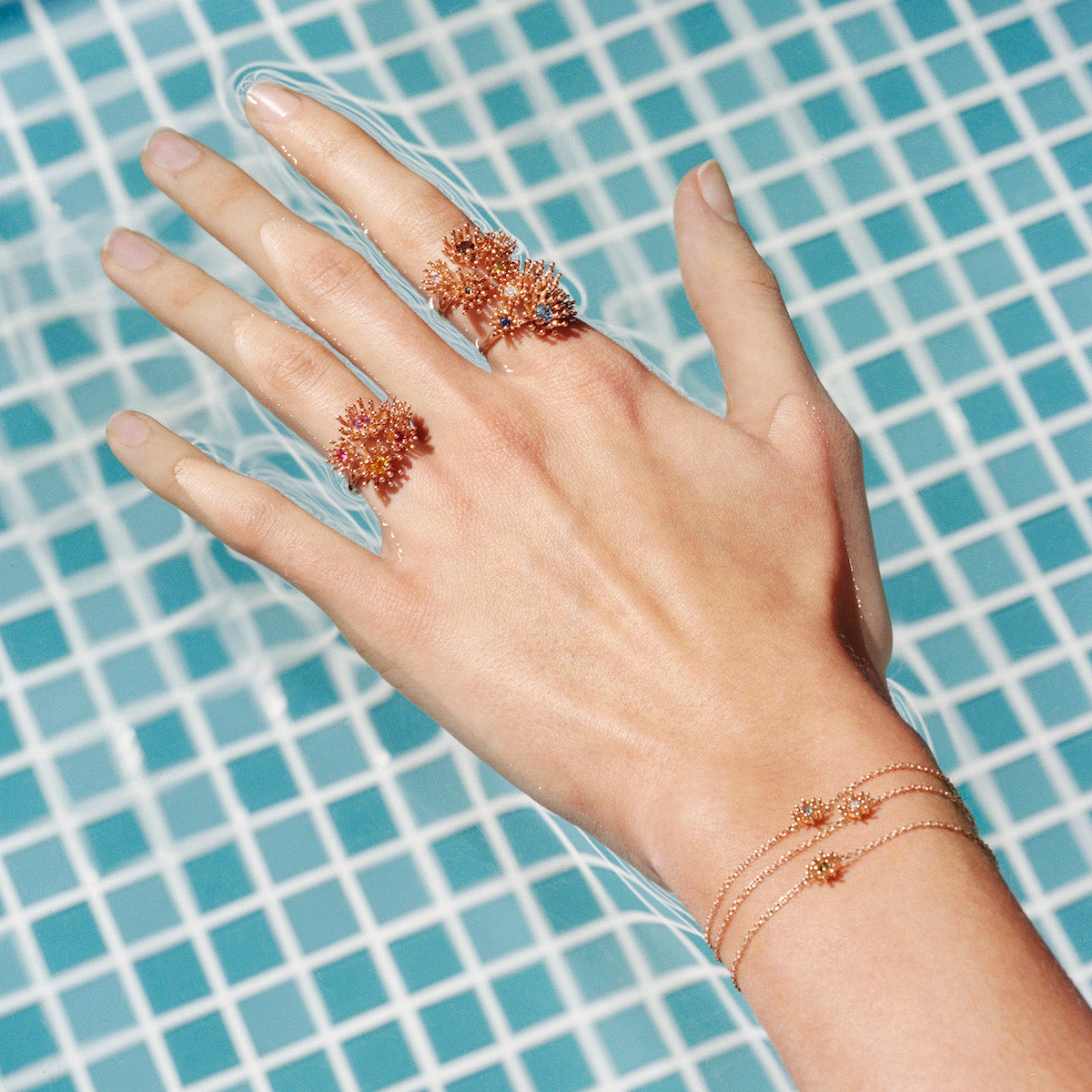 Cactus Bleu Ring 5 Patterns Pink Gold Mellerio