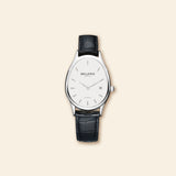 M Cut Watch - White gold with White Dial