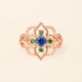 Giardino Sapphire Ring Pink Gold Mellerio
