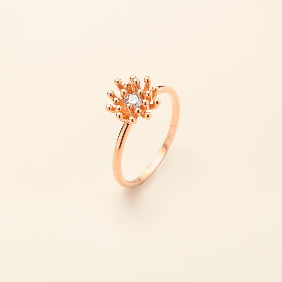 Cactus Vanille ring Diamond Pink Gold Mellerio