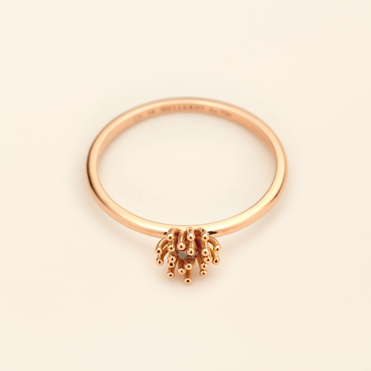 Bague Le Petit Cactus Vanille Diamant Brun PM