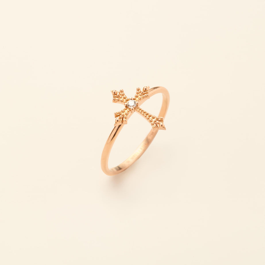 Maria Ring Diamond Pink Gold Mellerio