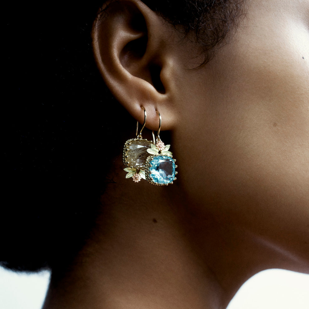 Pierreries Earring Rutilated Quartz Up