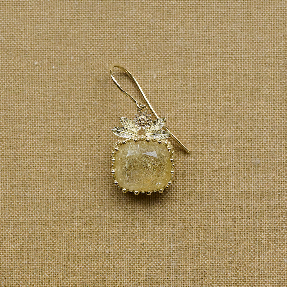Pierreries Earring Rutilated Quartz Up
