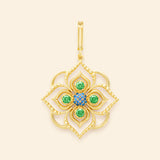 Médaille or jaune avec saphir
