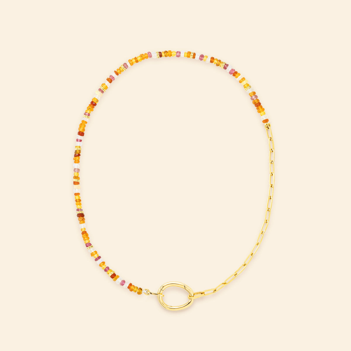 Collier joaillerie en or jaune avec pierres Mellerio