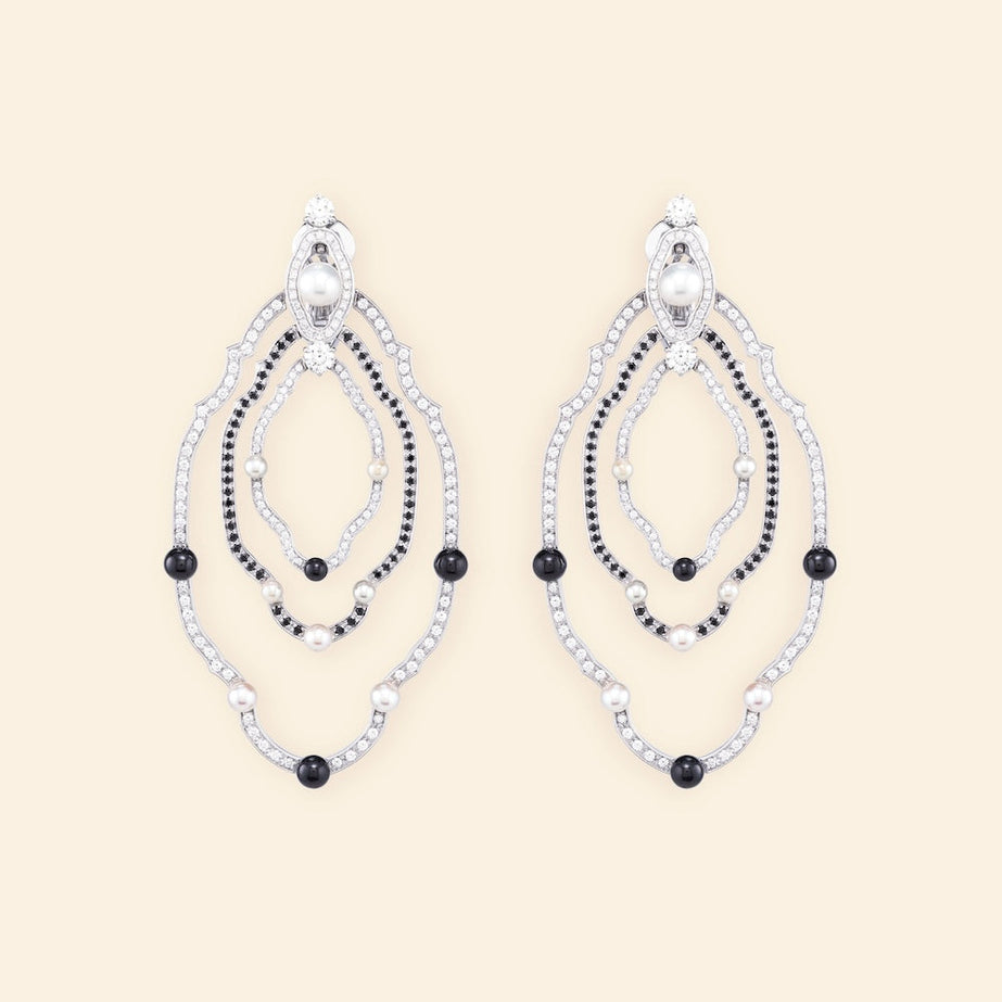 Madreperla Isola Bella Earrings M B&W