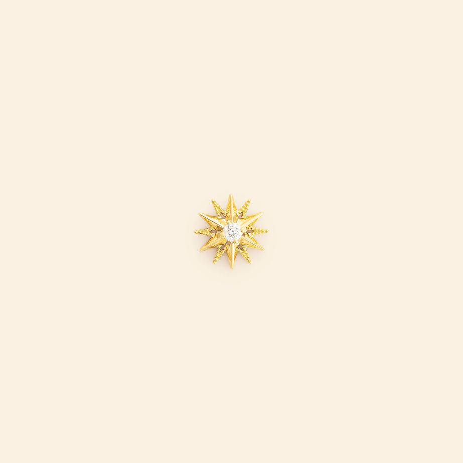 Puce d'oreille joaillerie fine or jaune Mellerio