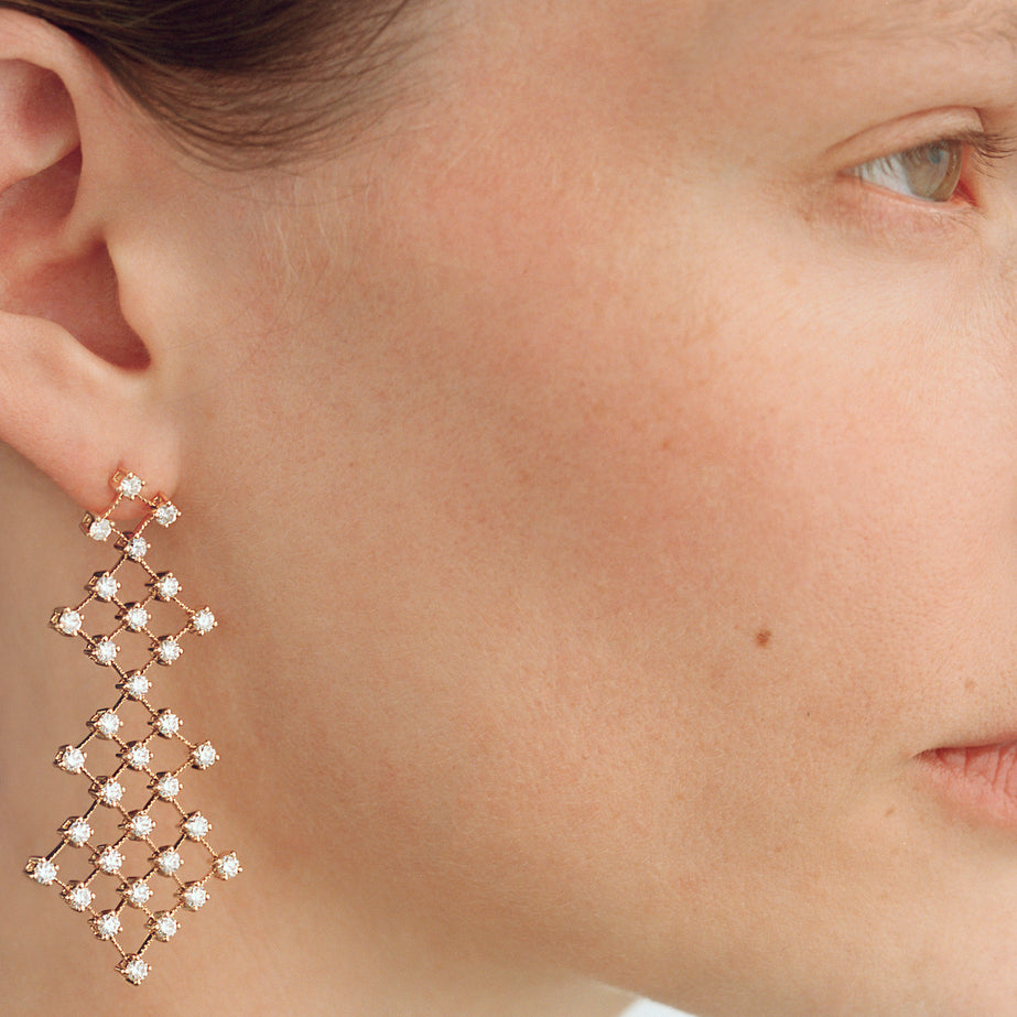 Maglia Earrings Pink gold