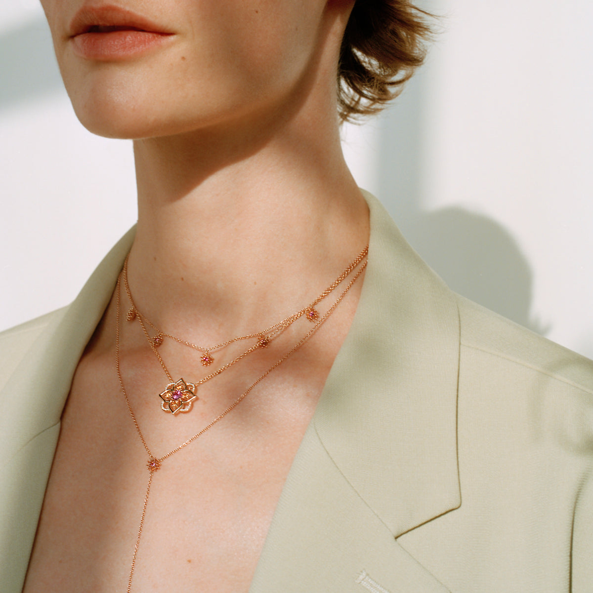 Giardino Necklace Pink Sapphire