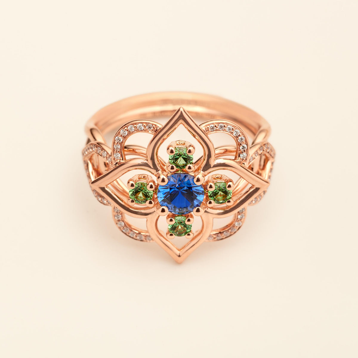 Giardino Sapphire Ring Pink Gold Mellerio