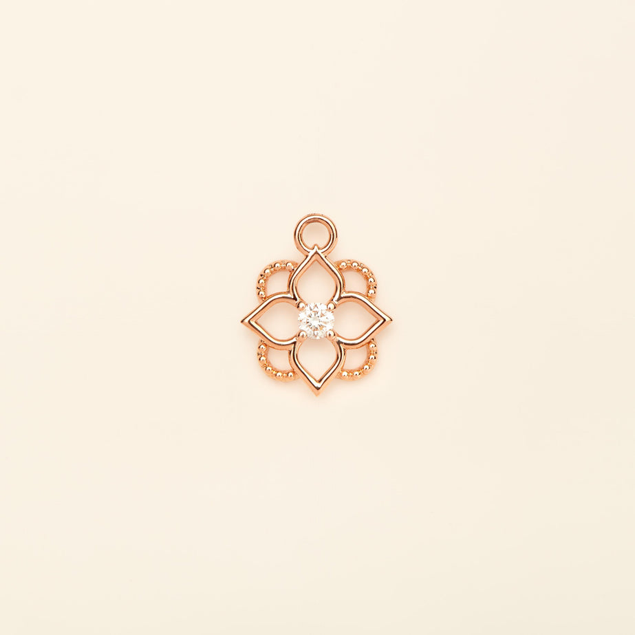 Mini Giardino Charm Diamond Pink Gold Mellerio