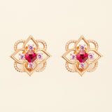 Giardino Medium Earrings Ruby
