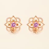 Giardino Medium Earrings Pink Sapphire
