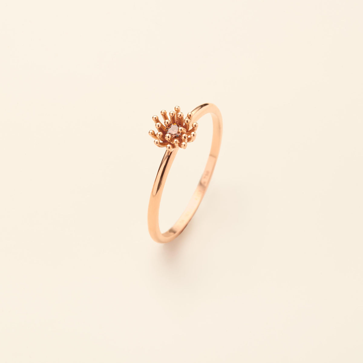 Bague Le Petit Cactus Vanille Diamant Brun PM