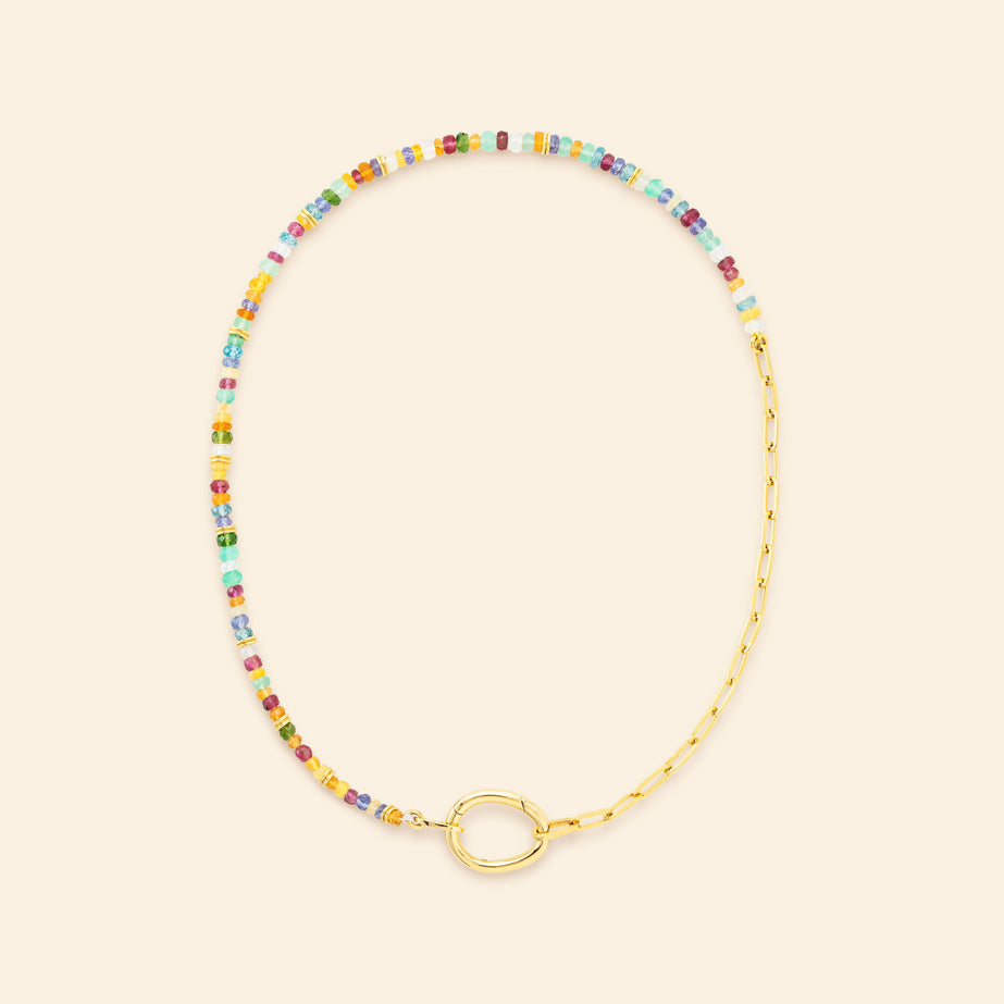 Collier or jaune avec pierres Mellerio
