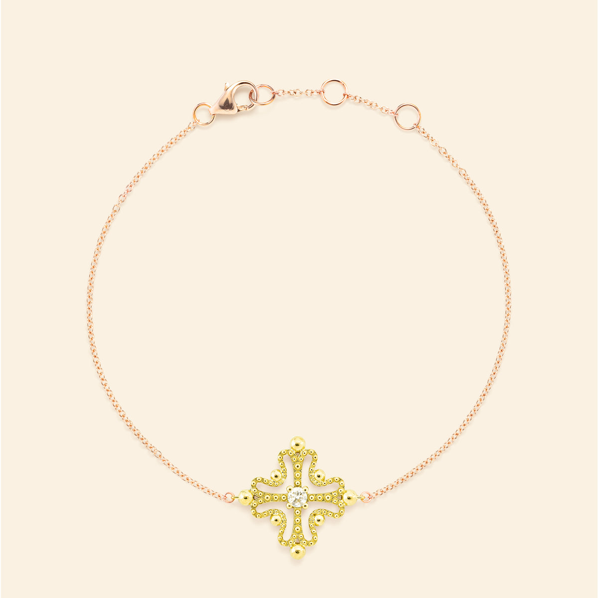 Nina Bracelet Diamond Green Gold Mellerio