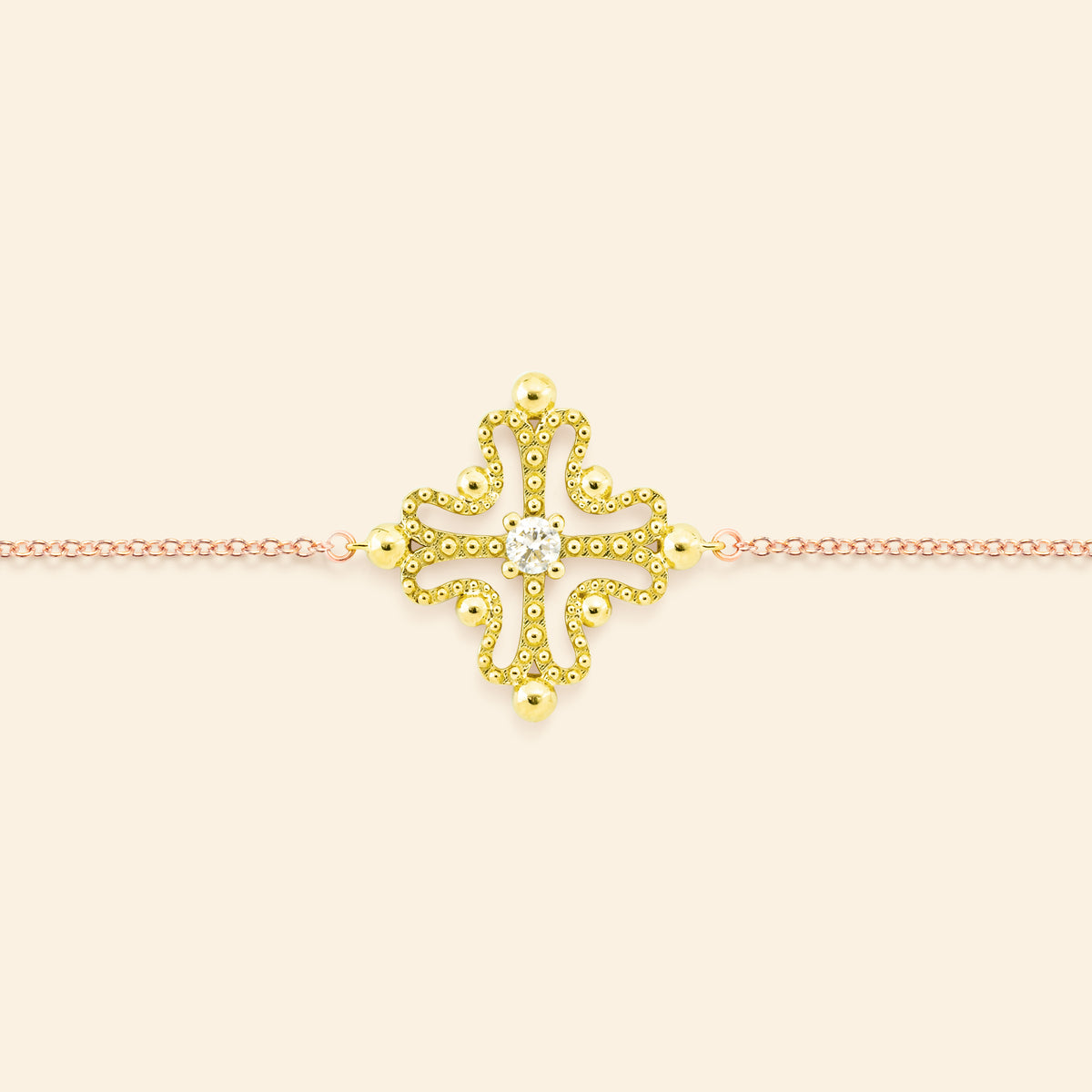 Nina Bracelet Diamond Green Gold Mellerio