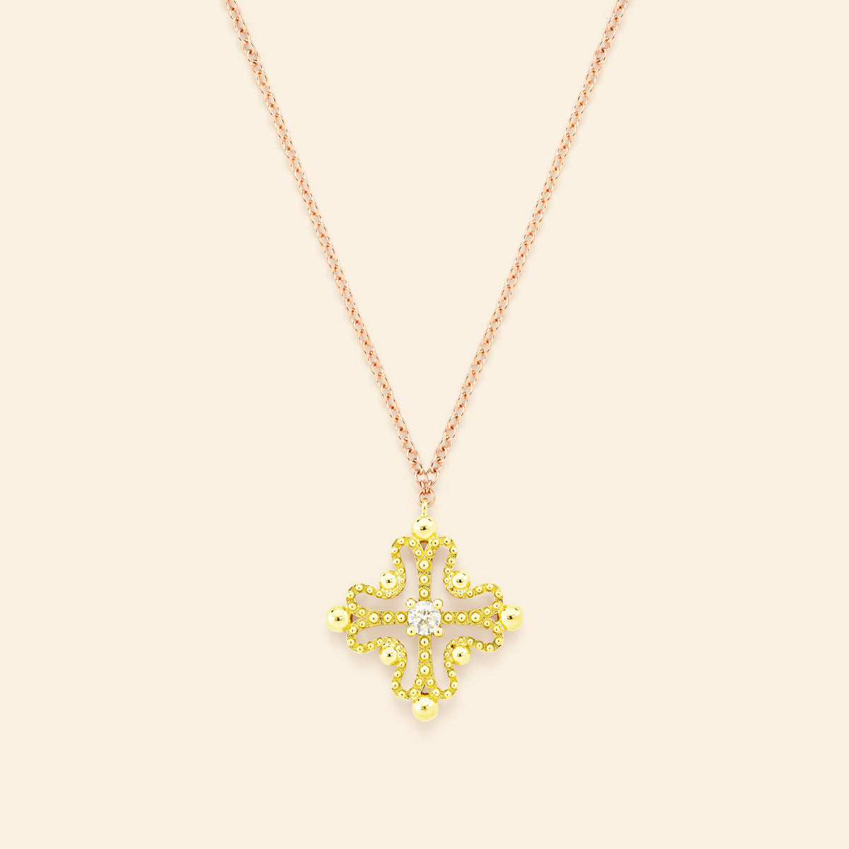 Nina Necklace Diamond Green Gold Mellerio