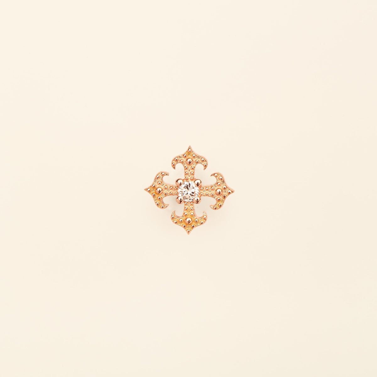 Pinta Stud Diamond Pink Gold Mellerio